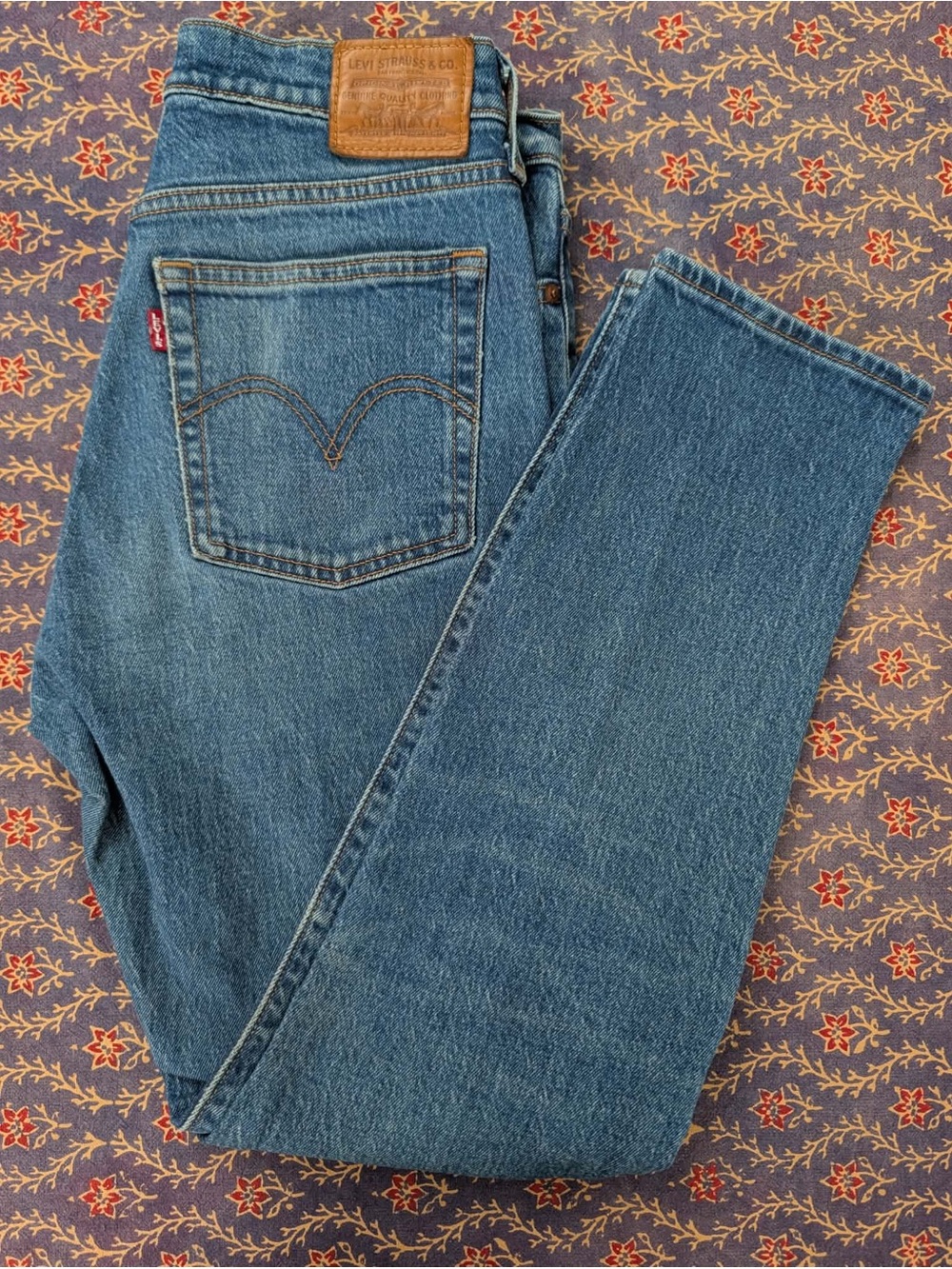 Levi's Blue Denim Wedgie Jeans